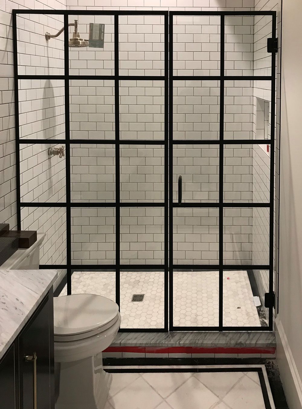 Inabinet Glass & Mirror | Columbia, SC | high end shower doors with black framing